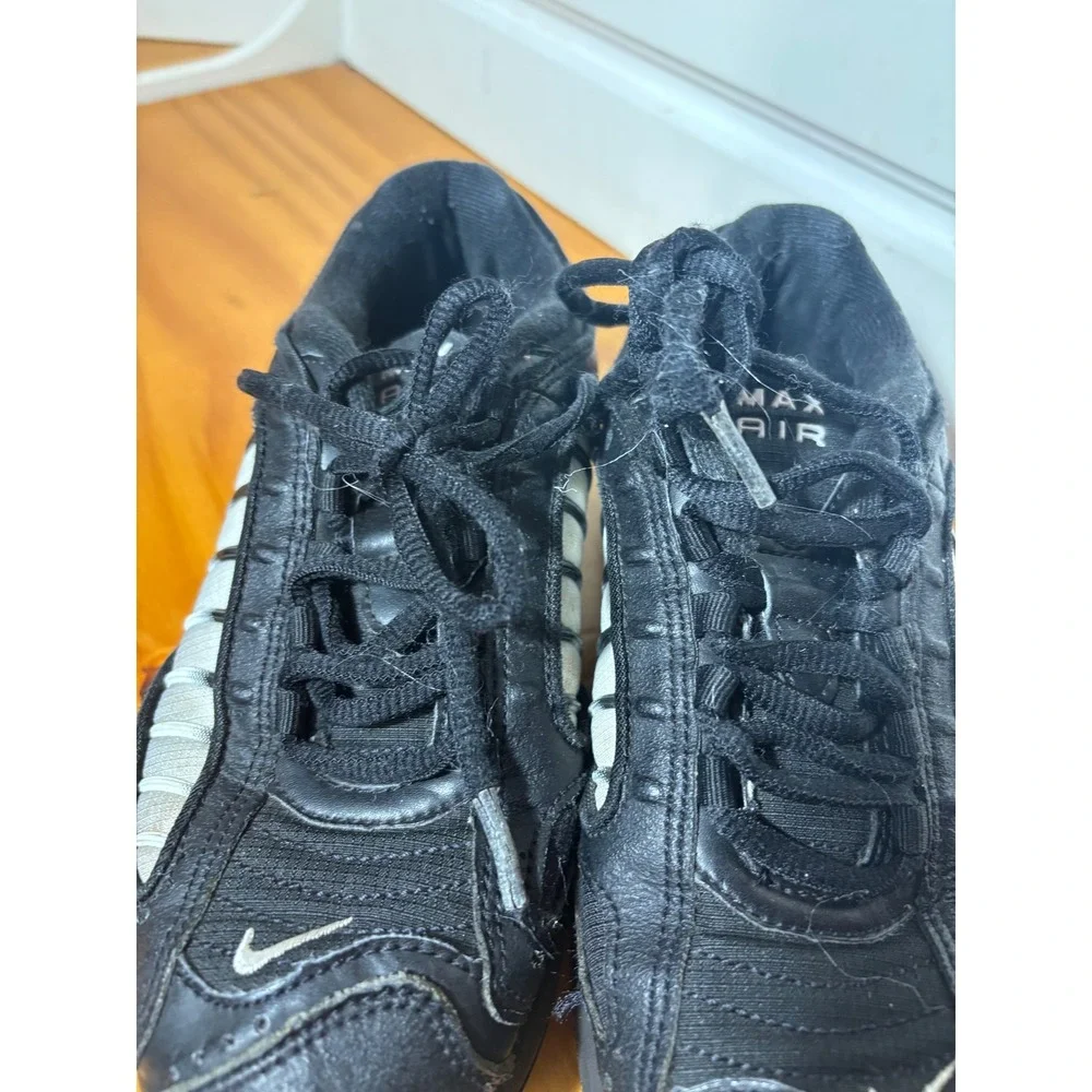 Nike Kids Air Max Tailwind IV‎ Black Silver Athletic Running Shoes